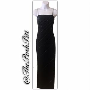 De-Laru Black with Sparkles Spaghetti Strap Gown